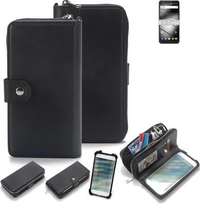 Produktbild von K-S-Trade 2in1 Handyhülle Schutzhülle kompatibel mit Gigaset GS370  & Portemonnee Cover Handy Hülle Case Etui Geldbörse Wallet Bookstyle Hülle