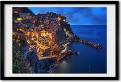 Produktbild von Bild 60x40 MDF-Rahmen, Wandkunst Manarola Italien