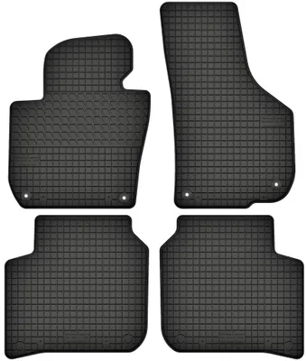 Immagine prodotto di Tappetini in gomma adatti per Skoda Superb II (2008-2015) Set di tappetini in gomma neri + stopper