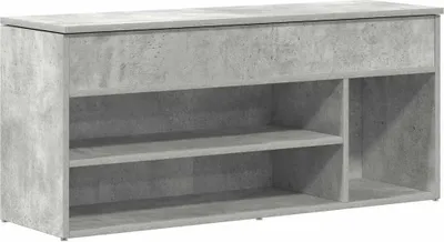 Obrázok produktu pre vidaXL Lavica na topánky betónová sivá 102x30,5x45 cm Materiál na báze dreva