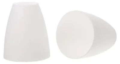Lampenschirm-Set, 2 Stück, Kunststoff, weiß, 30 mm Öffnung