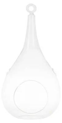 Produktbild von Sompex Taura Hängewindlicht Glas Weiß 23,5 cm – mundgeblasen · handbemalt · Tropfenform