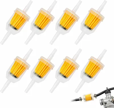 Immagine prodotto di Filtri per benzina universali, confezione da 8 pezzi, con attacchi da 6 mm/8 mm, adatti per tosaerba