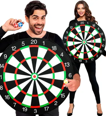 Produktbild von DARTBOARD Kostüm mit 3 Klettbällen – Party Verkleidung