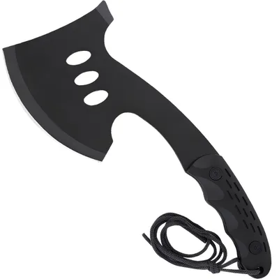 Zdjęcie produktu dla Siekiera outdoorowa TT-41003 - Czarna | Idealna do turystyki i bushcraftu KP41003