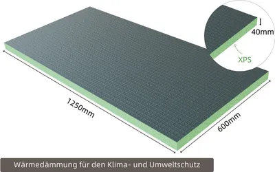Produktbild von AICA 1250x600x40mm Bauplatte XPS Fliesenplatte Hartschaum Verrottungsbeständiger Dämmstoff  Ausgleichplatte