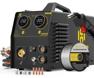 Image de Appareil de soudage MIG portable - HVM205P, modèle 5-en-1, convertisseur - 220–240V, prise européenne - 20–150A - MIG, TIG, MMA, avec ou sans gaz - Pour le soudage de l'aluminium - Alimentation automatique du fil