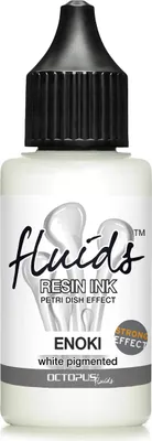 Produktbild von Octopus Fluids Resin Ink ENOKI, Alcohol Ink für Epoxidharz PETRI DISH EFFECT Strong, weiß