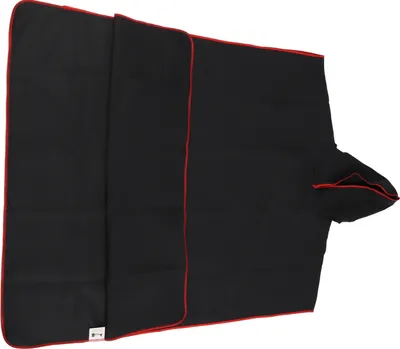 Productafbeelding van Omtrekponcho van microvezel, met capuchon, sneldrogend, geschikt voor strand en sport, kleur: zwart