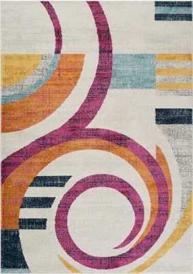 Image de LYN3 LY Tapis oriental, motifs géométriques, facile d'entretien.