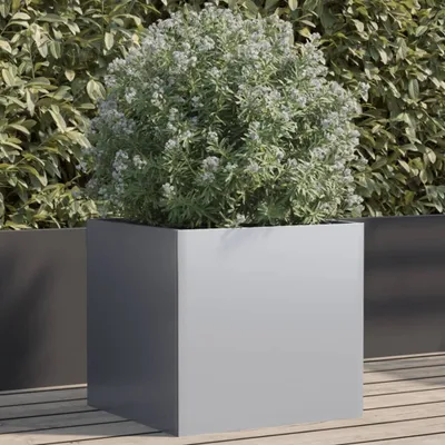 Produktbild von Pflanzkübel Silbern 49x47x46 cm Verzinkter Stahl 841569