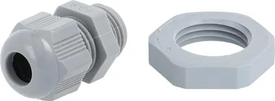 Produktbild von STEX24 PA Verschraubung mit Gegenmutter - STEX24 Eigenmarke PG9x1,41 VPE 1 Polyamid (PA) Gewindelänge 8,0mm - 1 Stück