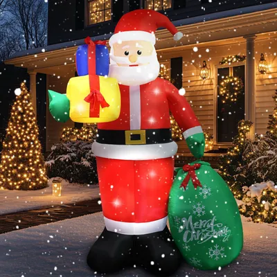 Aufblasbarer Weihnachtsmann 245 cm mit LED, IP44, Outdoor-Deko