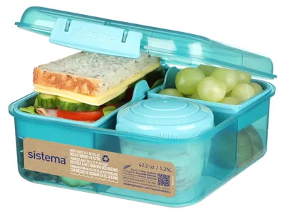 Immagine prodotto di Sistema Bento Box Contenitore per yogurt e frutta da 1,25 L in materiale riciclato per verdure^^