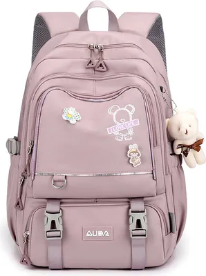 Produktbild von Schulrucksack Kinderrucksack Schultasche Jungen Mädchen Rucksack Schulranzen für Outdoor Reise Daypacks, lila