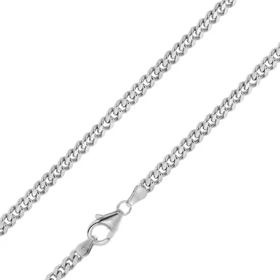 trendor 15066 Herren-Halskette Silber 925 Flachpanzer 3,3 mm Breite 1