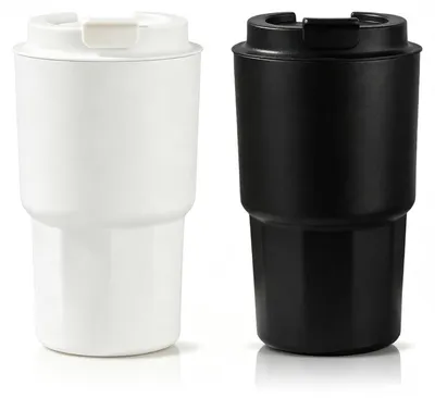 2er-Set Thermobecher 500 ml mit Temperaturanzeige, Edelstahl