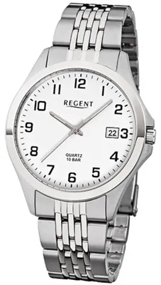 Produktbild von Regent Herrenarmbanduhr Edelstahl F-916