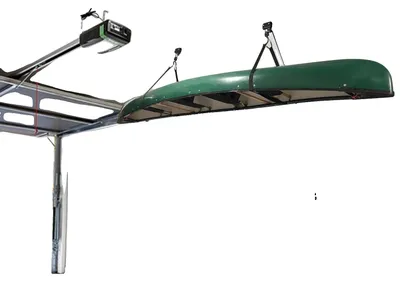 Produktbild von Kajakheber, Tragfähigkeit 125,66 lbs, langlebiges Eisenmaterial, Nylonriemen, Polypropylenfaserseil, Deckenlagerlösung