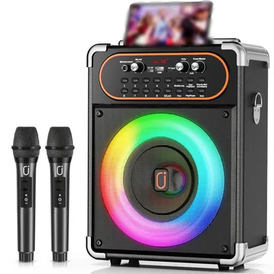 Obrázok produktu pre Bezdrôtová karaoke súprava - Reproduktor pre párty - Prenosný reproduktor - Mikrofón pre karaoke