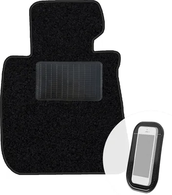 Produktbild von moto-MOLTICO Fahrer Fußmatte Auto Velours Fahrerseite Autoteppiche Schwarz Fahrermatte 1-teilig passend für BMW 3er E93 Cabrio 2007-2013
