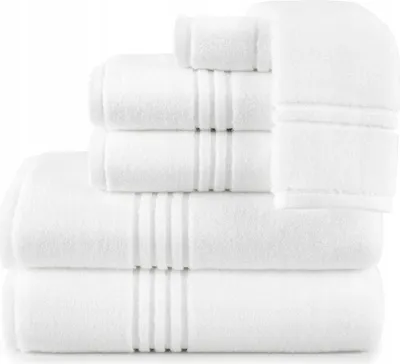 Produktbild von Hochwertiges Hotel-Handtuch 30x30 cm, 500 GSM, 100% Baumwolle, weiß, schnelltrocknend