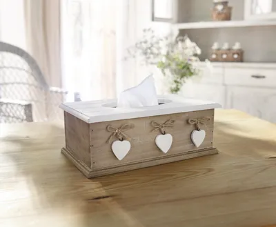 Immagine prodotto di Scatola per fazzoletti di carta "Cuore bianco