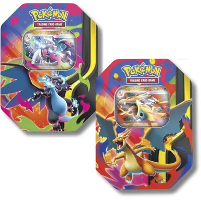 Obrázek produktu pro Pokémon Trading Card Game Mega Charizard Tin (es/la) Sběratelské karty Vícebarevné Děti Vícebarevné Jedna velikost
