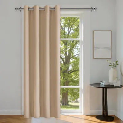 Zdjęcie produktu dla Omgoods - Zasłona termoizolacyjna - Zasłona zaciemniająca, 210 x 132 cm, kolor beżowy "Biscotti"