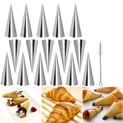 16er-Set Backformen aus Edelstahl, konisch, 12,5 cm