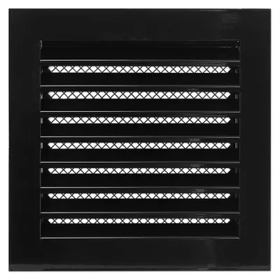 Produktbild von Europlast MRF2020M – Industrie-Lüftungsgitter aus Metall, 200x200mm, schwarz