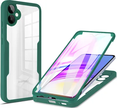 Produktbild von Schutzhülle für Samsung Galaxy A05, Eingebautem Displayschutz 360 Grad Komplettschutz Handyhülle Grün