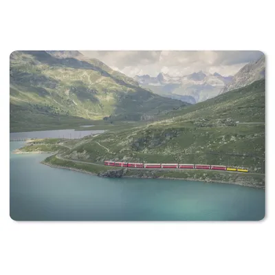 Produktbild von MuchoWow® Mauspad Mousepad Ein Zug entlang des blauen Wassers 27x18 cm - Mousepads - Maus Mat - Pad - Mausunterlage - Büroartikel - Desk Matten