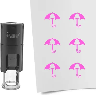 Produktbild von CombiCraft Selbstfärbender Stempel 'Regenschirm' in der Farbe Pink, Ø10mm