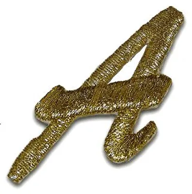 Produktbild von Buchstabe A 3.5x2.8cm: Alphabet Buchstaben Einzeln Auswählbar - Aufnäher, Bügelbild, Aufbügler, Applikationen, Patches, Flicken, Zum Aufbügeln