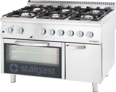 Immagine prodotto di Piano cottura a gas a 6 fuochi con forno elettrico (GN 2/1) Serie 700 ND - G20, 6 fuochi (3,5+3x5+2x7)