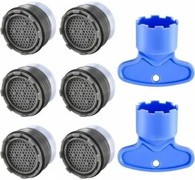 Image de Robinetterie économe en eau, ensemble 6 pièces, robinet de cuisine, robinet de douche