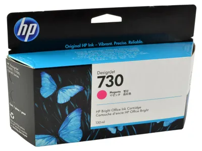 Produktbild von HP 730 DesignJet Druckerpatrone Magenta 130 ml, HP DesignJet T1700 Druckerserie, Thermal Inkjet, Magenta, Haus, Singapur, 202 mm