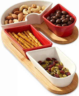 Obrázok produktu pre Vianočný tanier Misiek na občerstvenie Predjedlá Tapas Omáčky Dipy Stôl