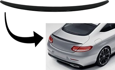 Produktbild von Kofferraumspoiler für Mercedes C-Klasse Coupé C205 14-19 Glänzend Schwarz