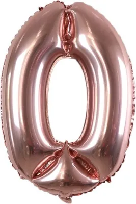 Produktbild von Zahl Luftballon XL 75CM Nummer Folienballon Rose 0
