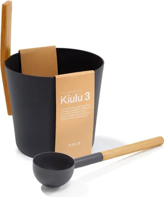 Produktbild von SET> KOLO Sauna Kübel 3 + Kelle, schwarz