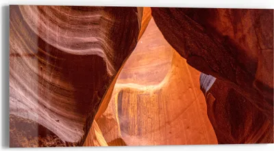 Produktbild von DEQORI Glasbild Echtglas 60x30 cm 'Canyonflüstern' Wandbild Bild modern Deko