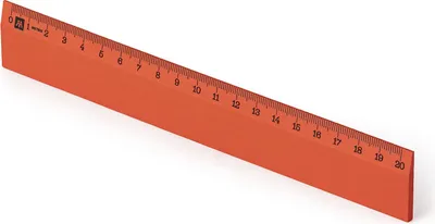 Image de Metrie | Scholar-20NO Règle en bois orange avec échelle en mm | 20 cm