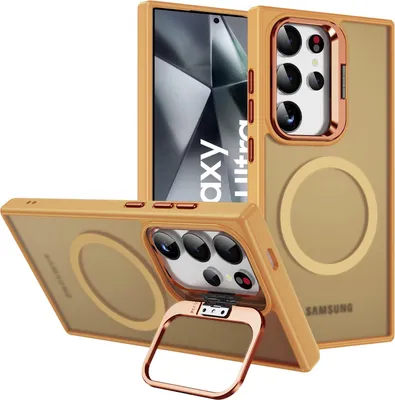 Immagine prodotto di Custodia ibrida per Samsung Galaxy S24 Ultra cover anello magnetico per MagSafe copertura protettiva