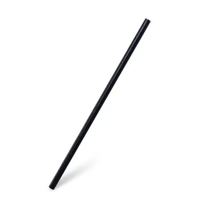 Produktbild von 100x Trinkhalme -Komposit JUMBO schwarz 25 cm Ø 8 mm