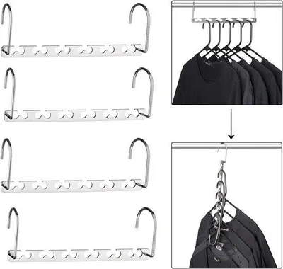 Produktbild von Famanu Kleiderorganizer aus Metall - 4 Stück