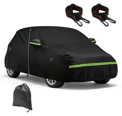 Image de Housse de protection imperméable pour voiture, 6 couches, compatible avec les modèles VW Polo MK5 MK6 de 2009 à 2026, avec fermeture éclair