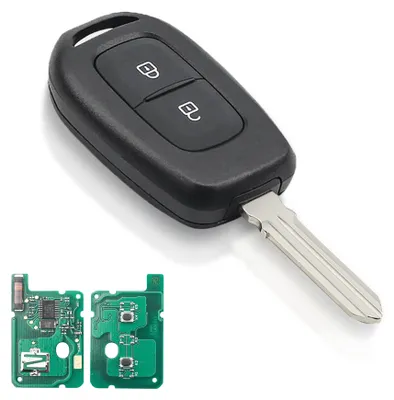 Funk-Autotransponderschlüssel 433 MHz, PCF7961M-Chip, 2-Tasten, schwarz