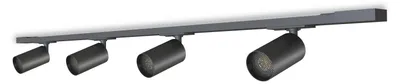Produktbild von Calex Schienensystem Set, 2m mit 4 Spots, GU10, Matt Schwarz, Tracklight Deckenleuchte